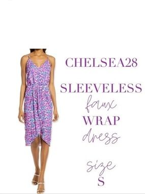 Chelsea28 floral Faux Wrap Dress size S